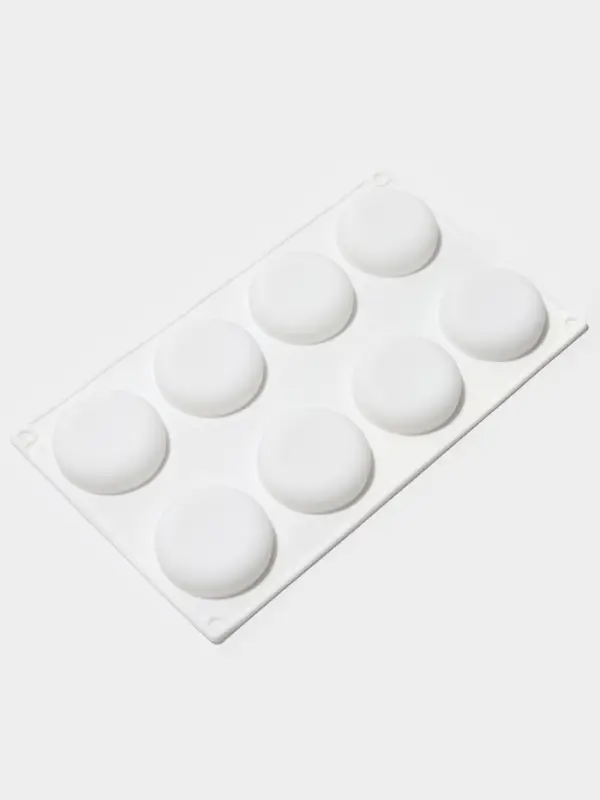 Форма для муссовых десертов и выпечки KONFINETTA &laquo;Пуэнти&raquo;, силикон, 30&times;17.5&times;1.5 см, 8 ячеек (5.5&times;1.5 см), белая