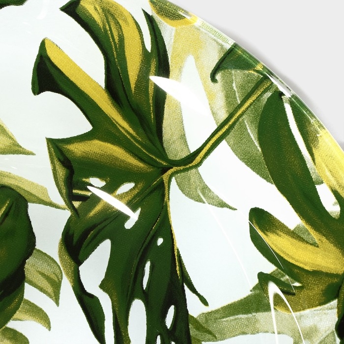 Тарелка глубокая стеклянная Доляна «Монстера», 430 мл, d=18,5 см Тарелка глубокая стеклянная Доляна «Монстера», 430 мл, d=18,5 см