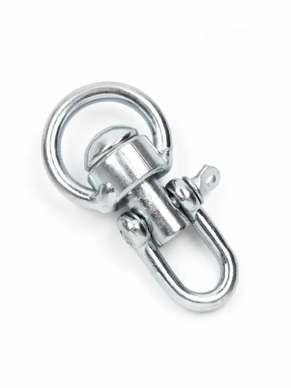 Набор: вертлюг со скобой, средний, длина-7.5 см, ширина-3.5 см, 2 шт.