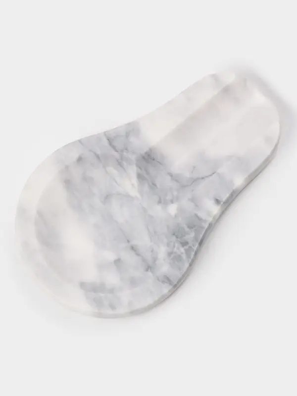 Подставка под ложку Magistro Marble, мрамор, белая