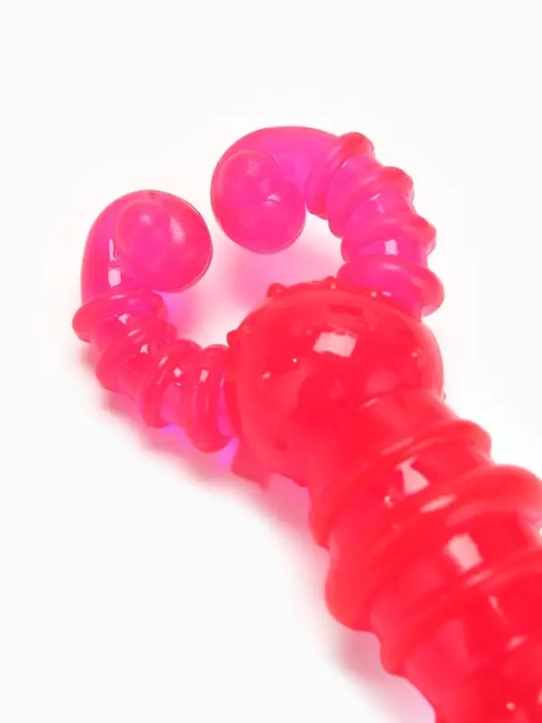 Жевательная игрушка для собак&laquo;Краб&raquo;, прозрачная, 12 см, TPR, розовая