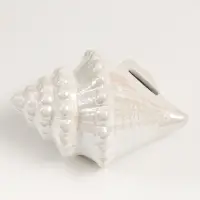 Копилка для денег керамика &laquo;Ракушка&raquo;, белый перламутр, 15&times;11&times;9.5 см