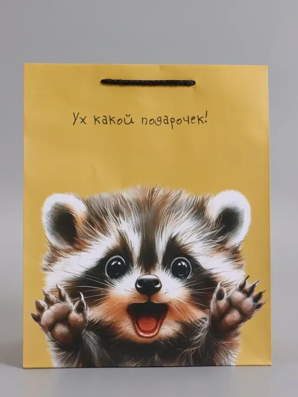 Пакет подарочный "Ух! Какой подарочек!" ламинированный 26 х 12 х 32 см