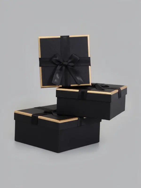 Набор подарочных коробок 3 в 1, 19&times;19&times;9.5 см, 17&times;17&times;8 см, 15&times;15&times;6.5 см