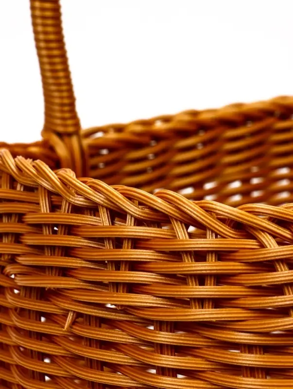 Корзина пластик 32 х 25 х 21 см, ручка17 см коричневый