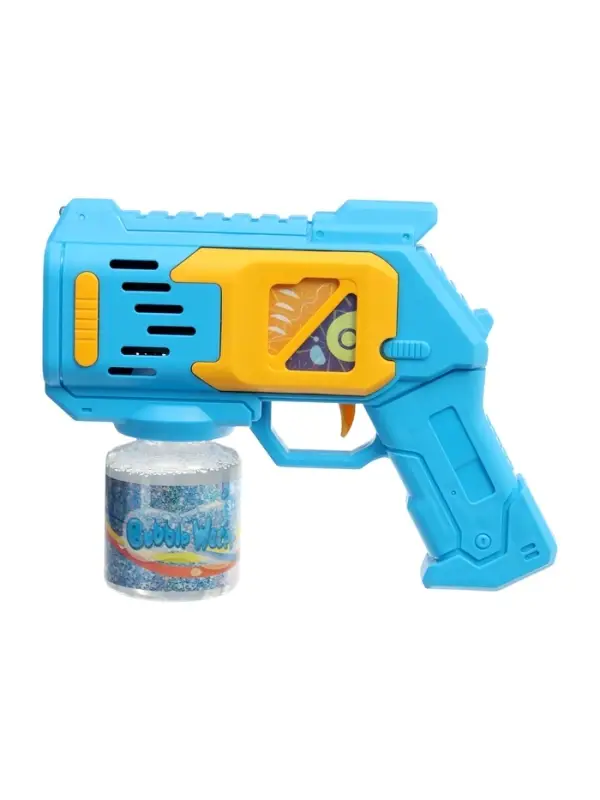 Генератор мыльных пузырей &laquo;Пистолет&raquo;, световые эффекты, работает от батареек, цвет голубой