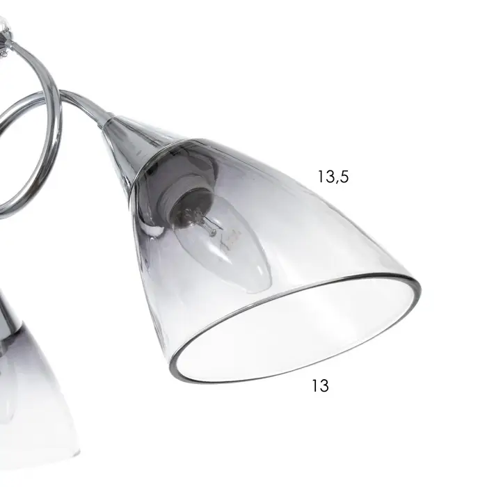 Светильник потолочный BayerLux &laquo;Марианна&raquo;, 3&times;Е27 40 Вт, чёрный, 69&times;69&times;32.5 см