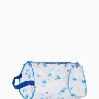 Косметичка - пенал на молнии, с ручкой, с принтом, прозрачная, МИКС