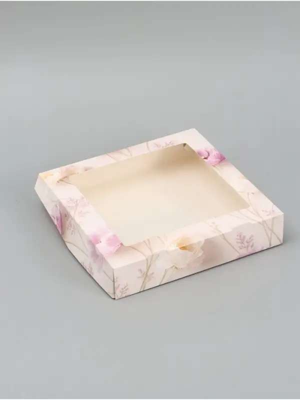 Коробка подарочная складная &laquo;С уважением и благодарностью&raquo;, 20&times;20&times;4 см, с окном