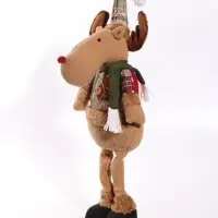 Игрушка новогодняя &laquo;Лосик в наряде в стиле пэчворк&raquo;, 10&times;17&times;50 см