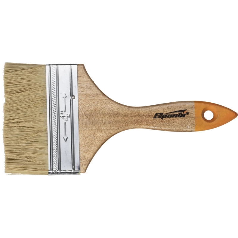 Кисть плоская Sparta Slimline 100мм, натур. щетина, дерев. ручка (824455)