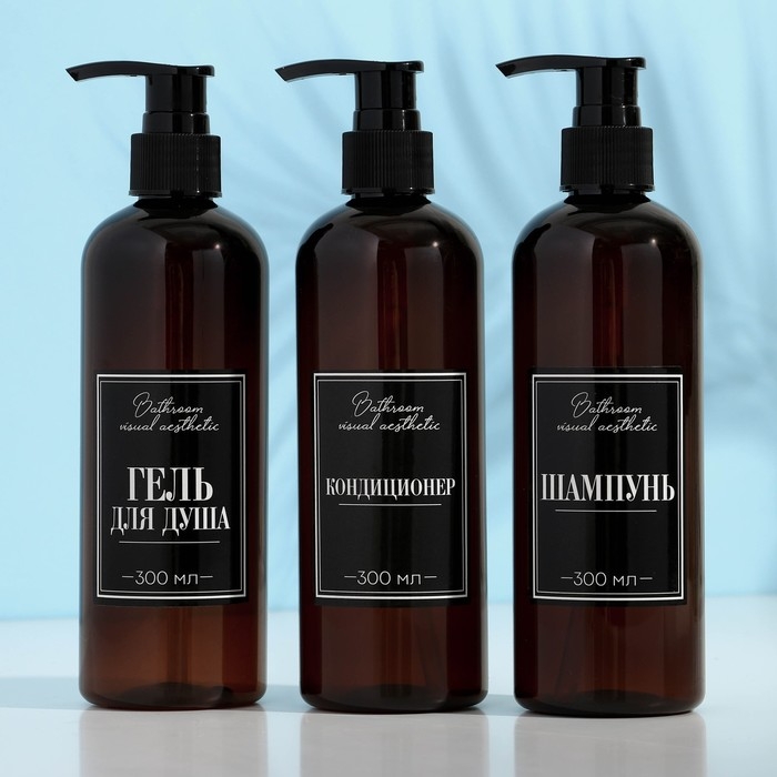 Дозатор для шампуня, кондиционера, гель для душа Bathroom visual, 300 мл Дозатор для шампуня, кондиционера, гель для душа Bathroom visual, 300 мл