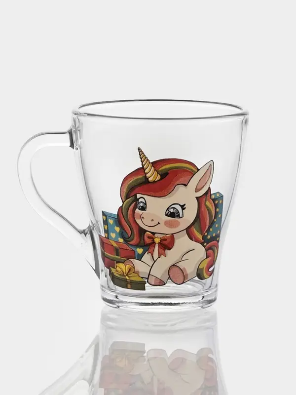 Кружка "Грация" "Новогодние единороги" 250 мл