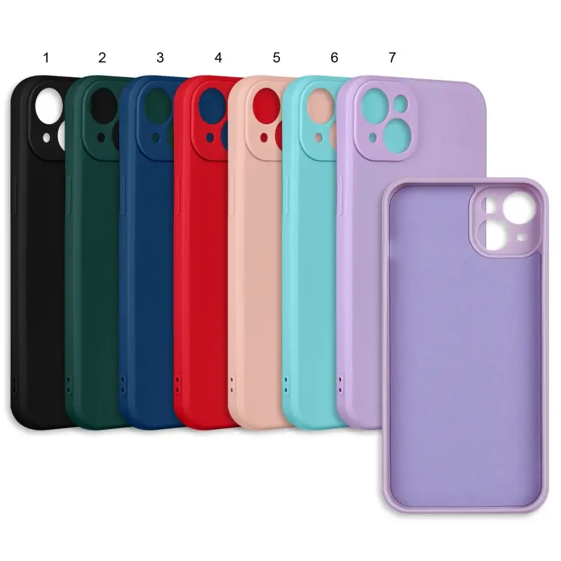 Чехол для iPhone 14 Plus цветной силикон