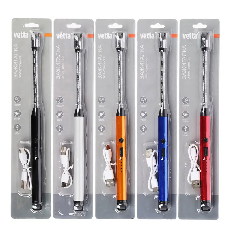 Зажигалка кухонная электронная тм VETTA, пластик, металл, USB