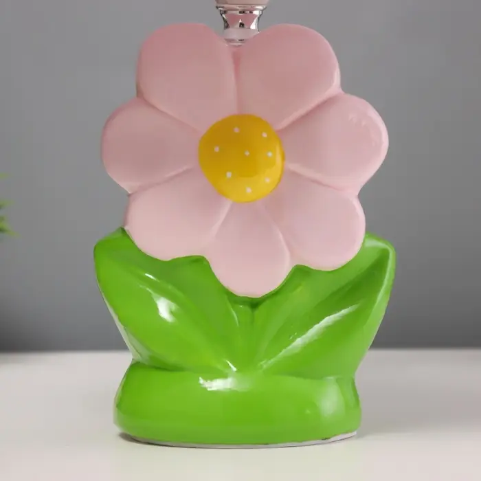 Лампа настольная RISALUX &laquo;Цветок&raquo;, Е14, 40 Вт, розовая, 20&times;20&times;33 см
