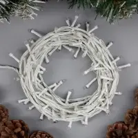 Гирлянда &laquo;Нить&raquo; 10 м, IP20, белая нить, 100 LED, 8 режимов, 220 В, свечение тёплое белое