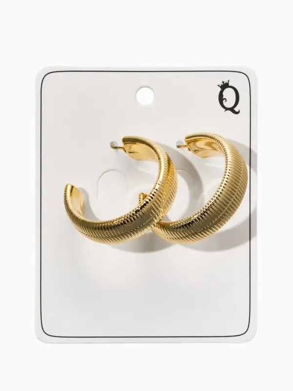 Серьги кольца &laquo;Пружина&raquo;, d=3 см, цвет золото