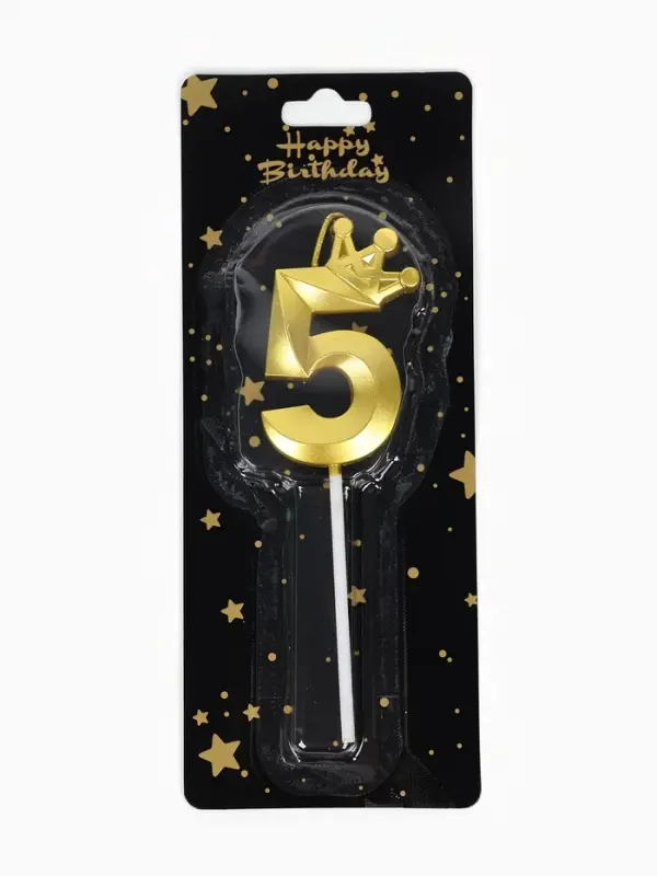 Свеча для торта "Корона" цифра 5