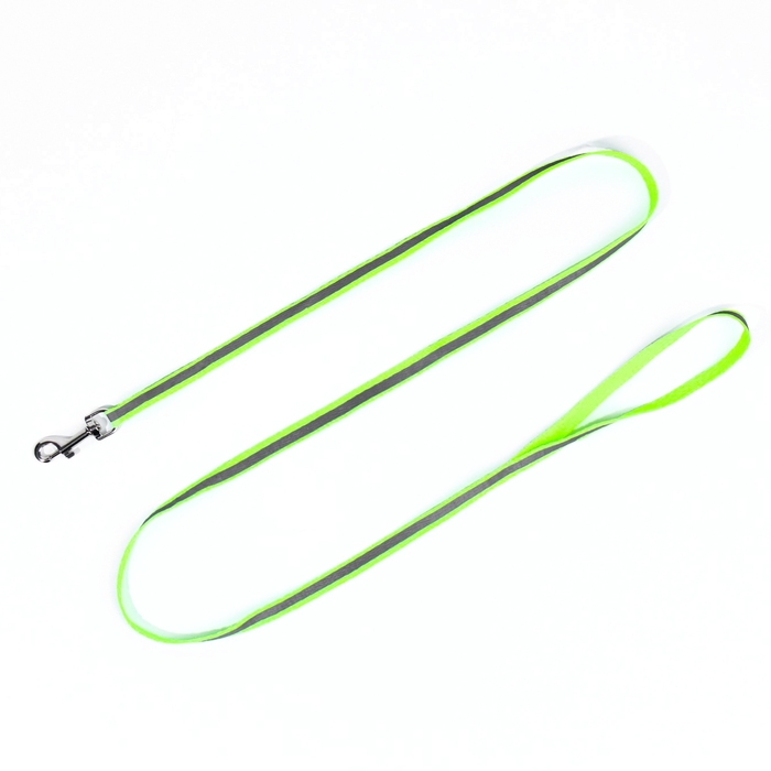 Комплект со светоотражающей лентой, ошейник 120 х 1 см, ОГ 26-40 см, зеленый Комплект со светоотражающей лентой, ошейник 120 х 1 см, ОГ 26-40 см, зеленый