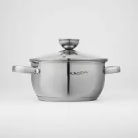 Кастрюля Катунь &laquo;Антея&raquo;, 2 л, d=18 см, с крышкой, капсульное дно, индукция, нержавеющая сталь, AISI - 201, хромированная