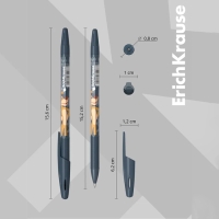 Набор ручек шариковых 4 штуки ErichKrause R-301 Stick & Grip "Простоквашино", узел 0.7 мм, синие, с резиновым держателем, европодвес