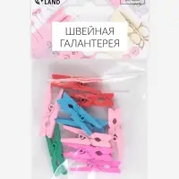 Прищепки для шитья, 3&times;0.5&times;0.3 см, 10 шт., разноцветные