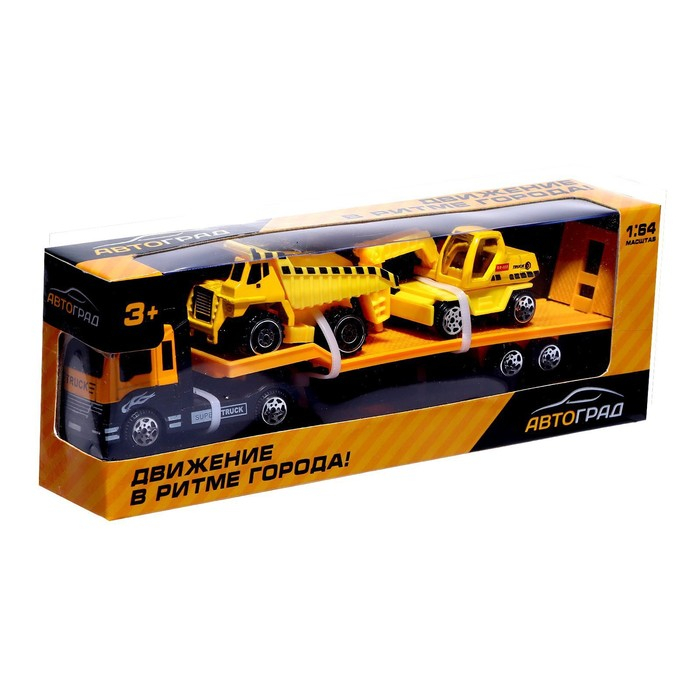 Машина металлическая «Строительный автовоз», масштаб 1:64, МИКС Машина металлическая «Строительный автовоз», масштаб 1:64, МИКС