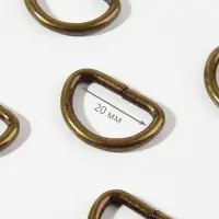 Полукольцо для сумок, d=20 мм, толщина - 3 мм, 10 шт., цвет антик