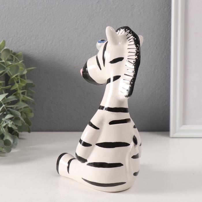 Копилка керамика Копилка керамика "Зебра-пучеглазка" 8,8х10,7х18,8 см