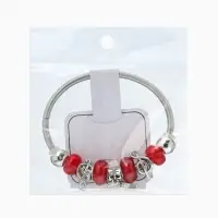 Браслет с шармами &laquo;Марджери&raquo;, звезда, красный в серебре, d=6.5 см