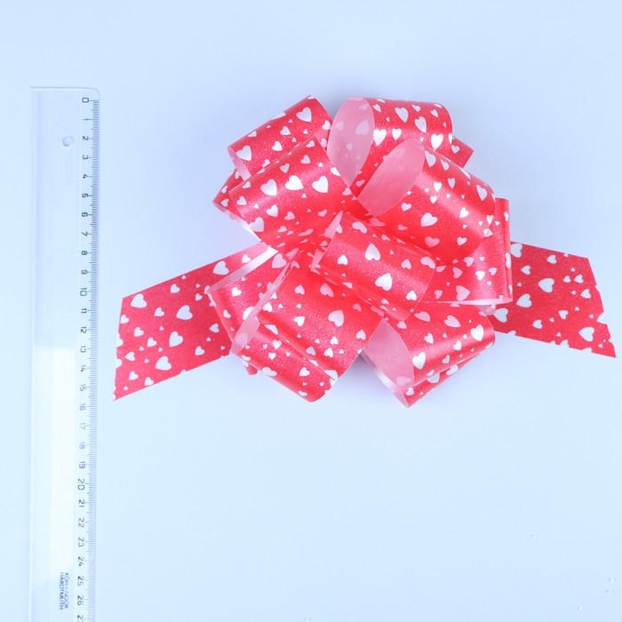 Бант-шар №5  Бант-шар №5 "Сердца", цвет красный, микс