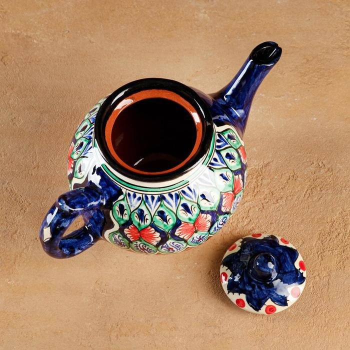 Чайник Риштанская Керамика Чайник Риштанская Керамика "Узоры", 1000 мл, микс