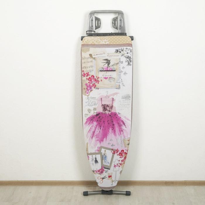 Доска гладильная Nika «Ника 10», 123×39 см, регулируемая высота до 90 см, европодставка, рисунок микс Доска гладильная Nika «Ника 10», 123×39 см, регулируемая высота до 90 см, европодставка, рисунок микс