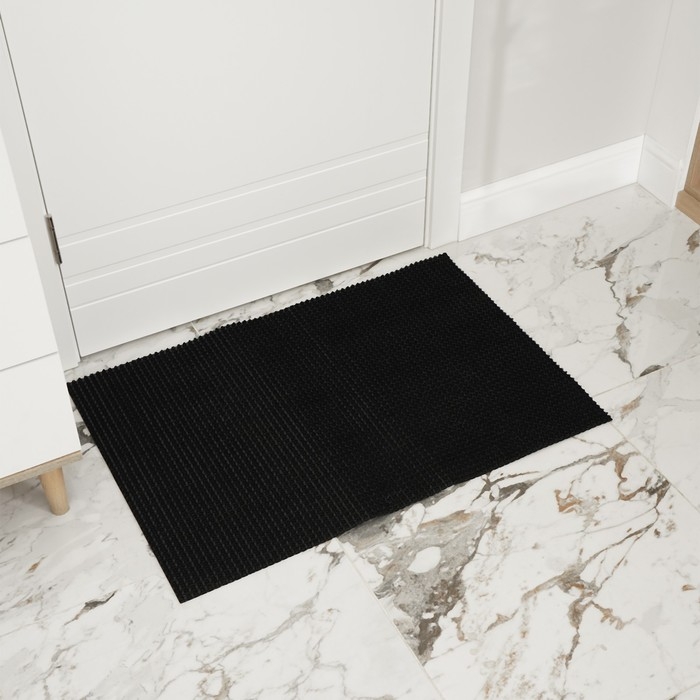 Покрытие ковровое щетинистое «Травка», 60×90 см, цвет чёрный Покрытие ковровое щетинистое «Травка», 60×90 см, цвет чёрный