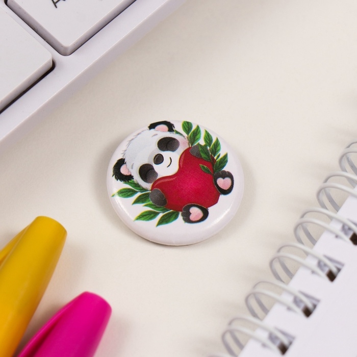 Значки закатные набор 3 шт d=25 мм Значки закатные набор 3 шт d=25 мм "Панды" 7х7 см