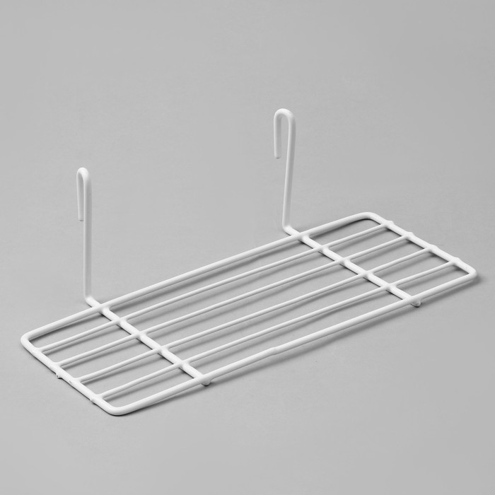 Полка на сетку, 25×10,5×8 см, цвет белый Полка на сетку, 25×10,5×8 см, цвет белый