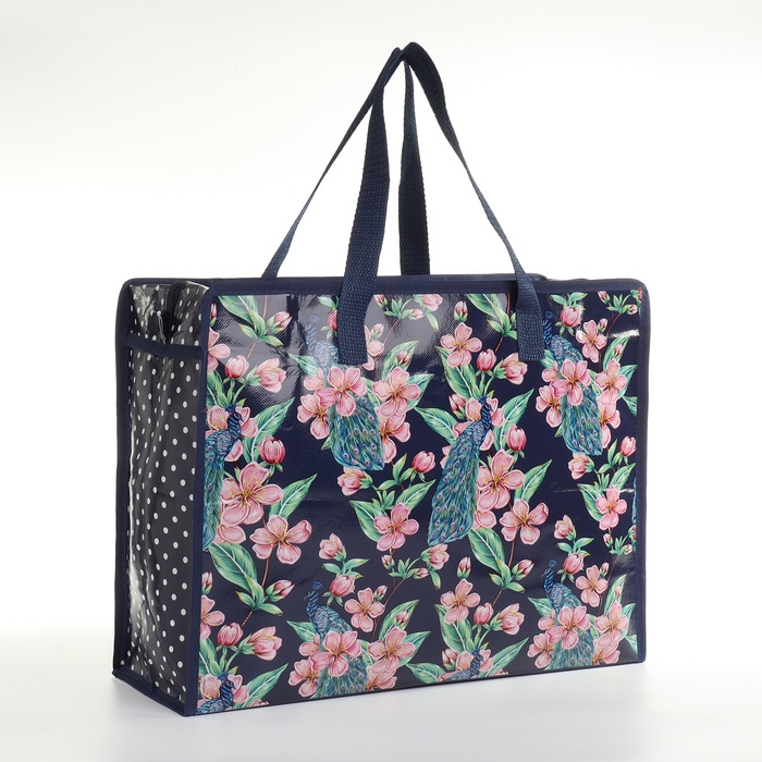 Сумка хозяйственная на молнии, цвет синий/разноцветный Сумка хозяйственная на молнии, цвет синий/разноцветный