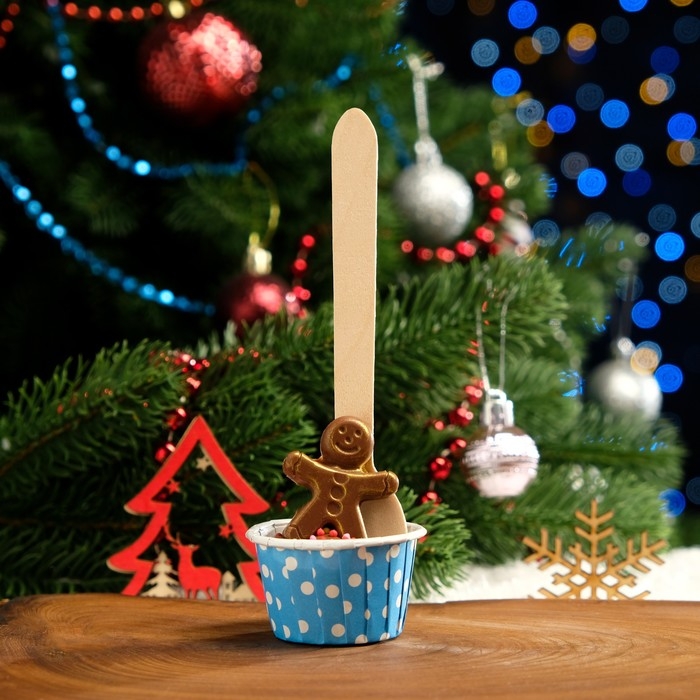 Новый год. Фигурный шоколад Новый год. Фигурный шоколад "Горячий шоколад с маршмеллоу "Пряня", 48 г