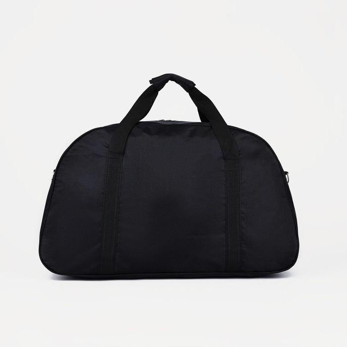 Сумка дорожная на молнии, 2 наружных кармана, длинный ремень, цвет чёрный Сумка дорожная на молнии, 2 наружных кармана, длинный ремень, цвет чёрный