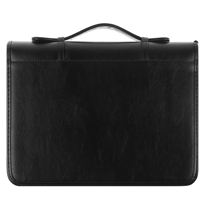 Папка деловая, искусственная кожа, для бумаг, 370 х 275 х 50 мм, с металлическим прижимом, с ручкой, 6Д52 «Люкс», чёрная Папка деловая, искусственная кожа, для бумаг, 370 х 275 х 50 мм, с металлическим прижимом, с ручкой, 6Д52 «Люкс», чёрная