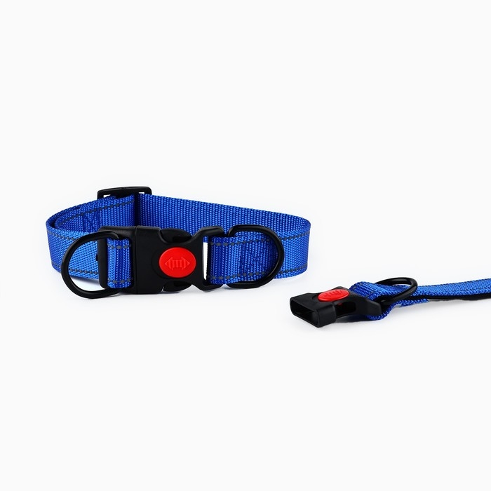Ошейник из нейлона с фастексом 2 см, ОШ 27-40 см, синий Ошейник из нейлона с фастексом 2 см, ОШ 27-40 см, синий