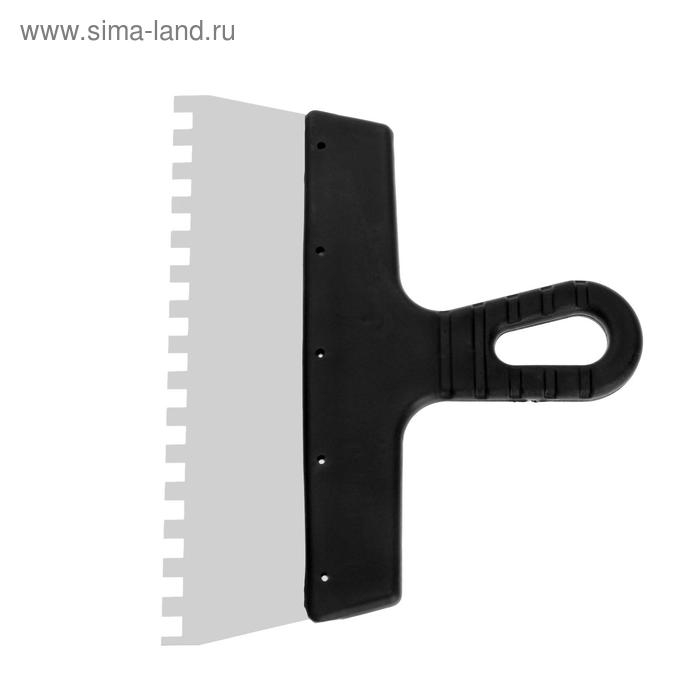 Шпатель зубчатый ЛОМ, 250 мм, зуб 8 мм, нержавеющая сталь Шпатель зубчатый ЛОМ, 250 мм, зуб 8 мм, нержавеющая сталь