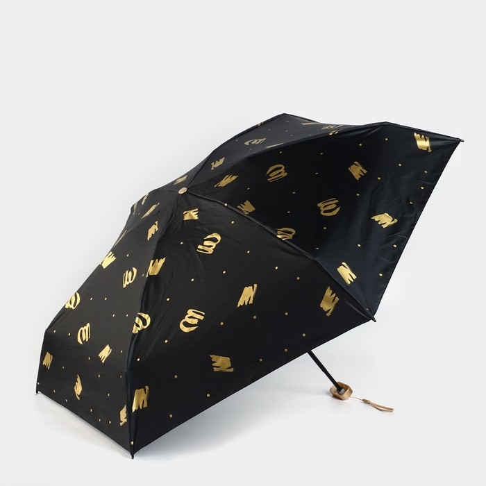 Зонт женский механический, 6 спиц, цвет чёрный. Зонт женский механический, 6 спиц, цвет чёрный.