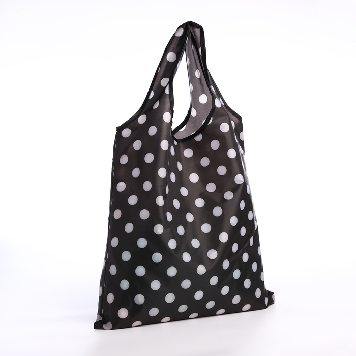 Сумка хозяйственная без застёжки, складная, цвет чёрный Сумка хозяйственная без застёжки, складная, цвет чёрный