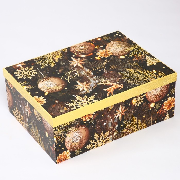 Набор коробок подарочных 15 в 1 «С Новым годом», 12 х 7 х 4 см - 46,6 х 35,2 х 17.5 см, Новый год