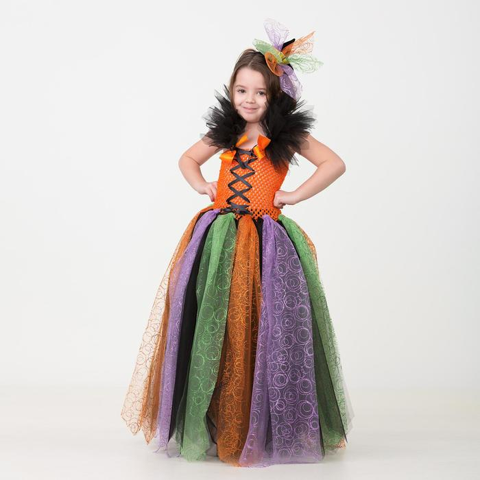 Карнавальный костюм &laquo;Ведьмочка&raquo;, сделай сам, корсет, ленты, брошки, аксессуары