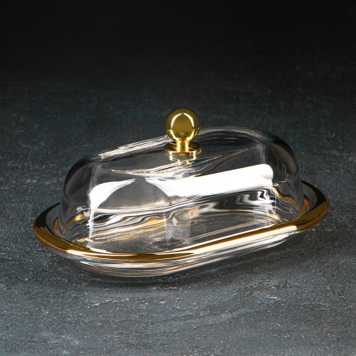 Масленка, 19,8×13,1 см, цвет золотой Масленка, 19,8×13,1 см, цвет золотой