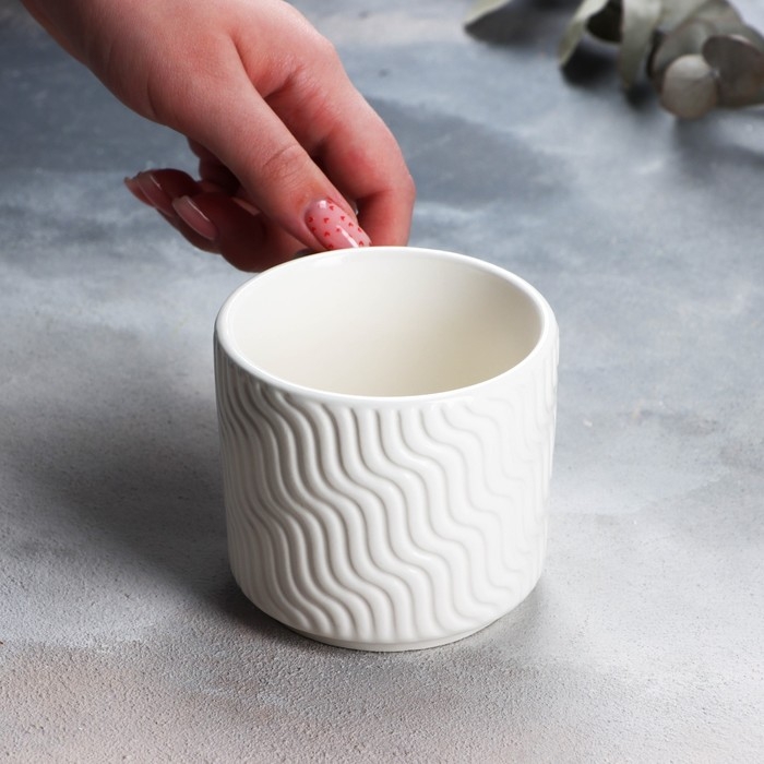 Кружка керамическая «Геометрия» белая, 260 мл, цвет белый Кружка керамическая «Геометрия» белая, 260 мл, цвет белый