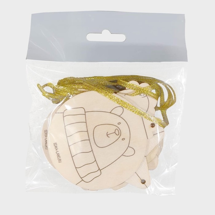 Заготовки для творчества. Набор ёлочных подвесок для росписи «Новый год!», 9 шт Заготовки для творчества. Набор ёлочных подвесок для росписи «Новый год!», 9 шт